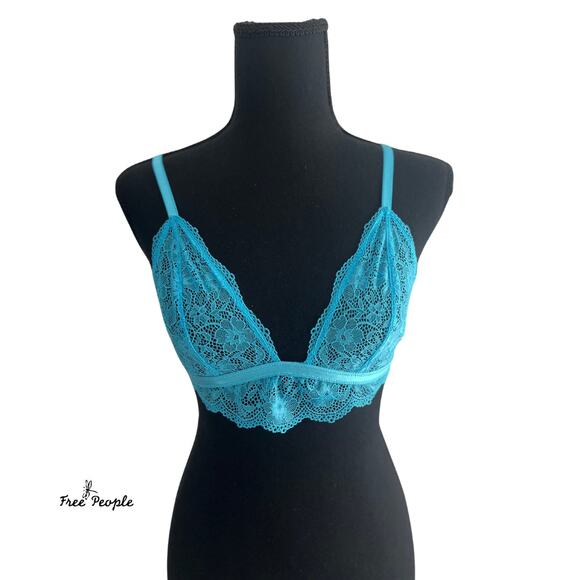 Intimately Free People Scalloped Lace Triangle Unlined Bra Bralette xs - Picture 1 of 10